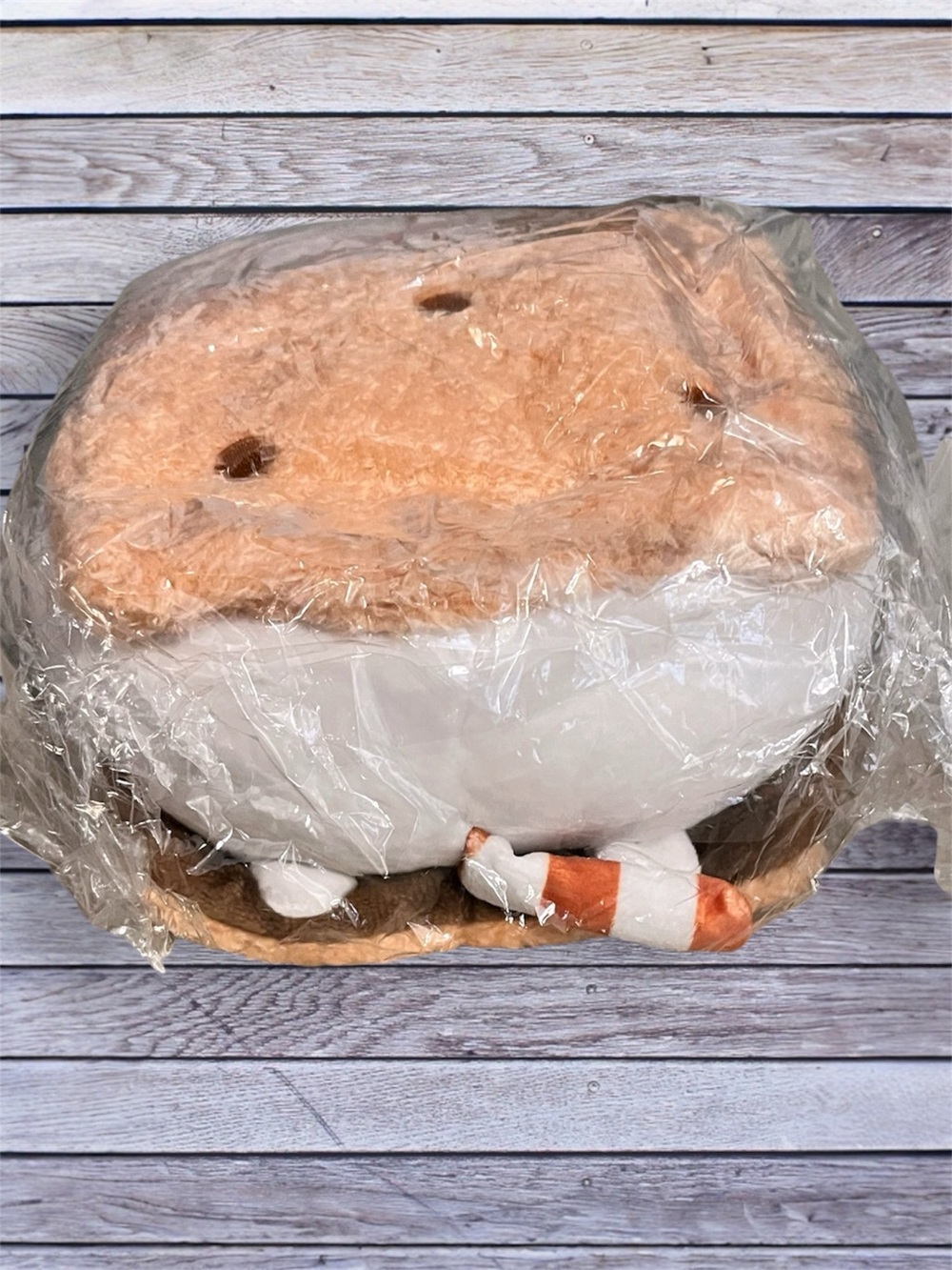 NEW S’mores Cat Plush - Small, White & Light Brown - Picture 2 of 4